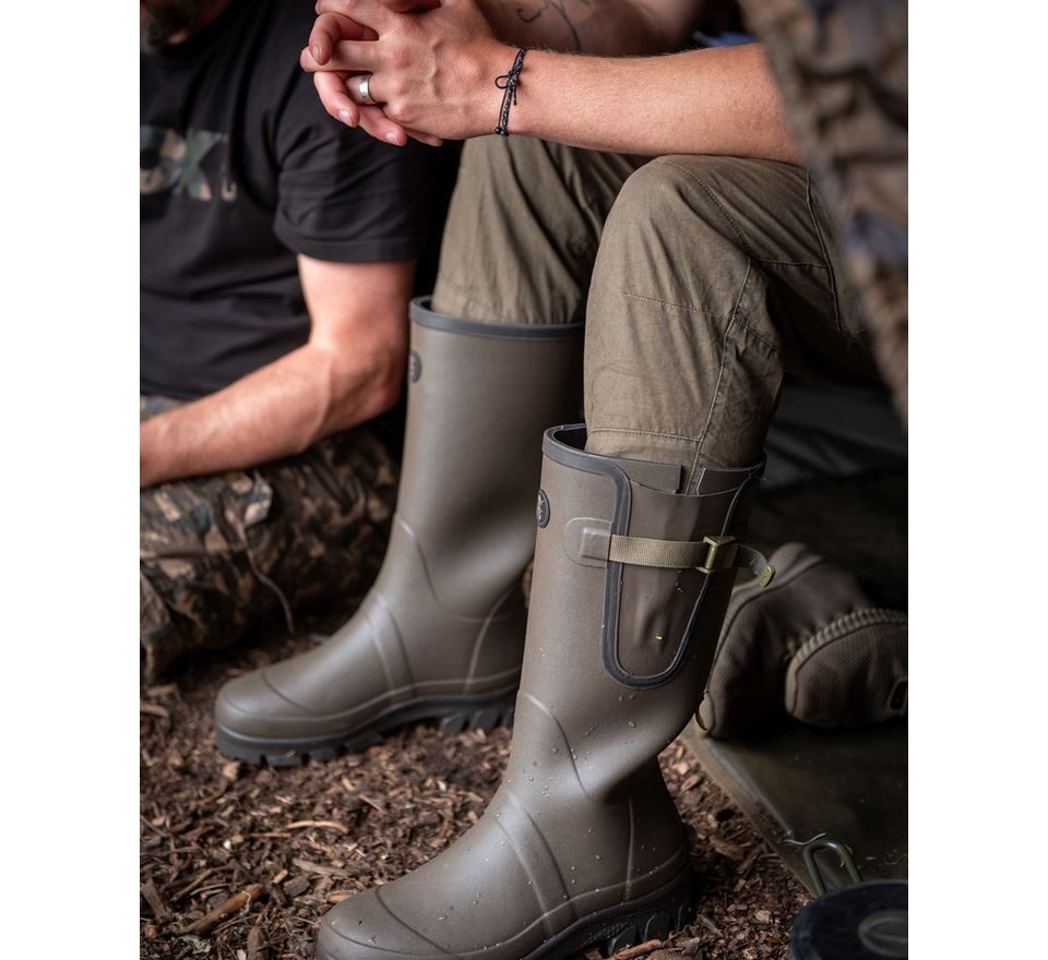 Fox Holínky Neoprene lined Camo/Khaki Rubber Boot