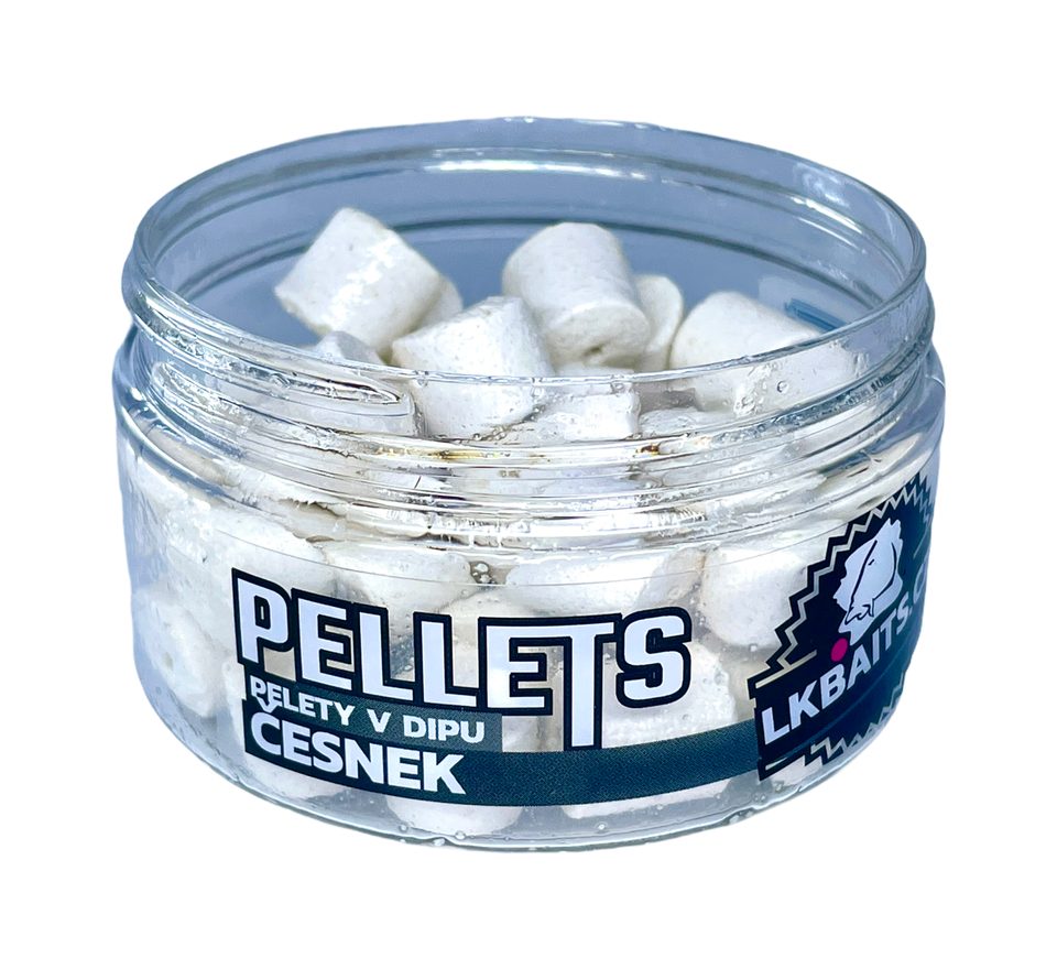 LK Baits Pelety v dipu Česnek 60g