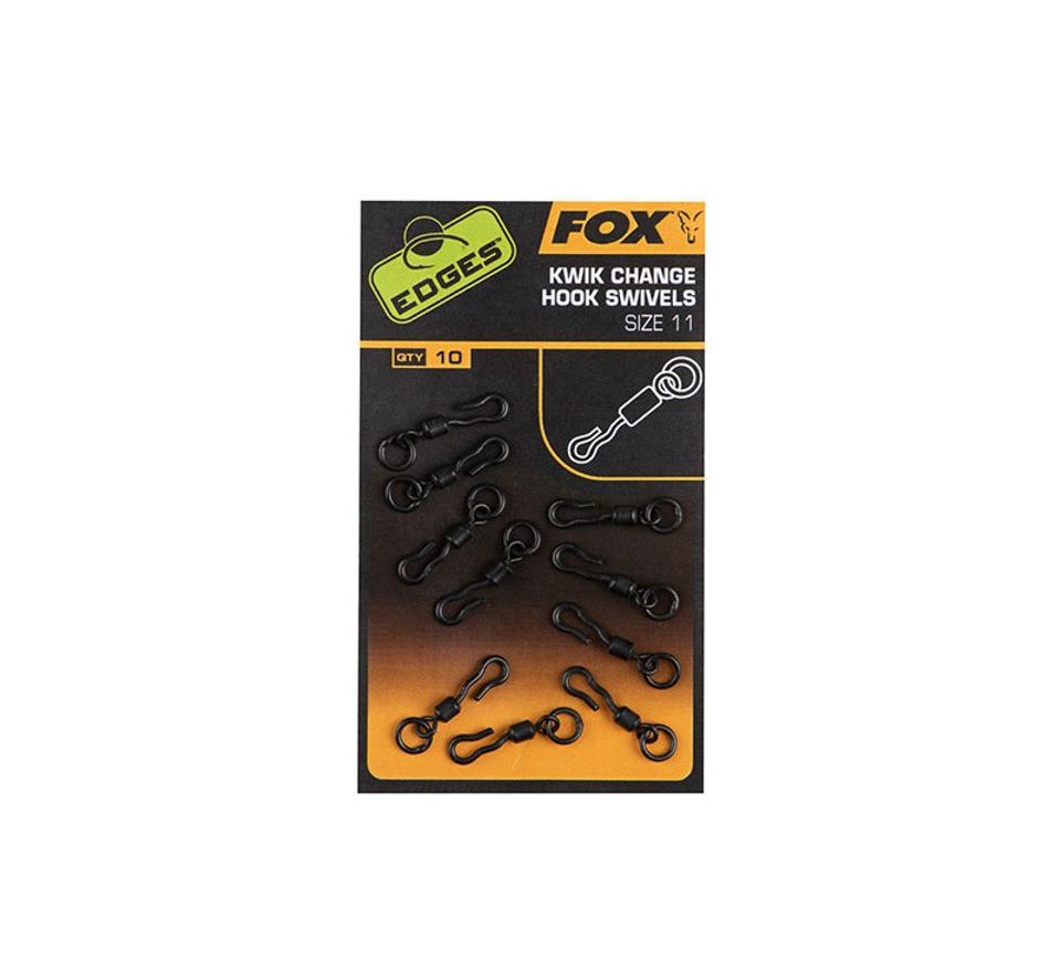 Fox Obratlík Edges Kwik Change Hook Swivels 10ks