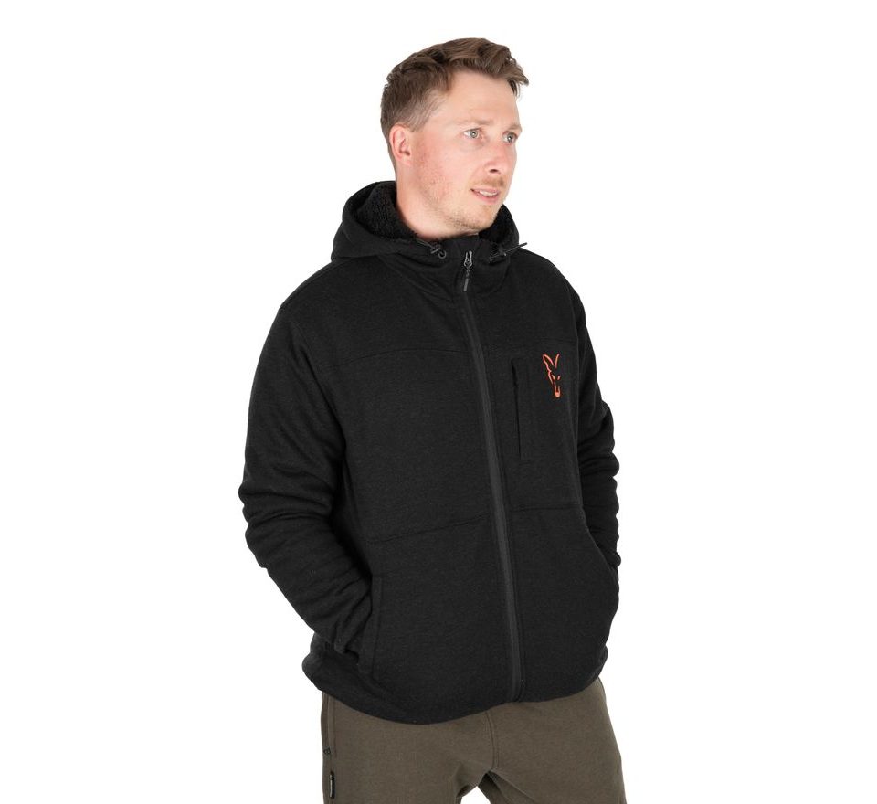 Fox Bunda Collection Sherpa Jacket Black & Orange