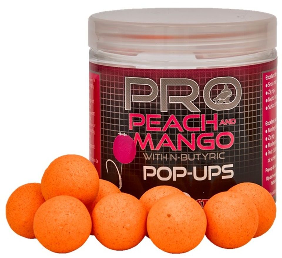 Starbaits Plovoucí boilies Pop Up Pro Peach & Mango 50g