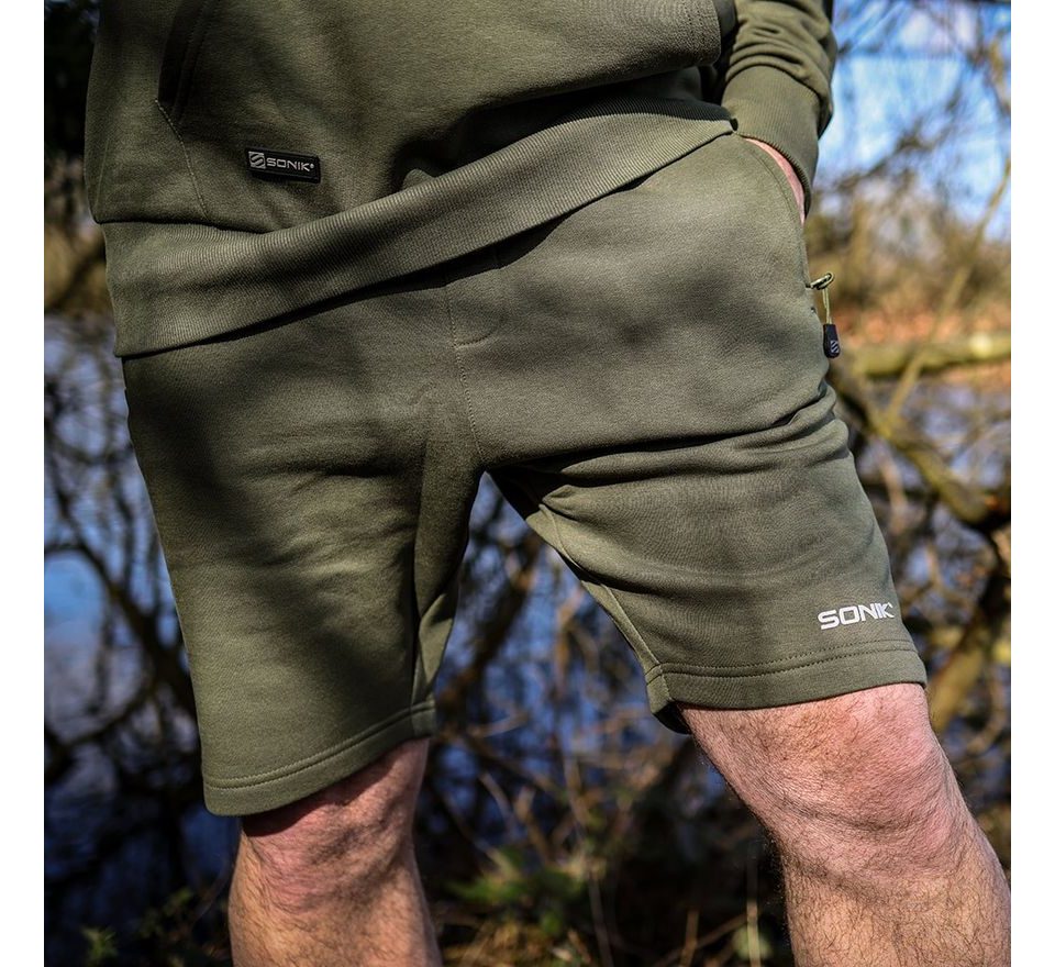 Sonik Kraťasy Green Fleece Shorts