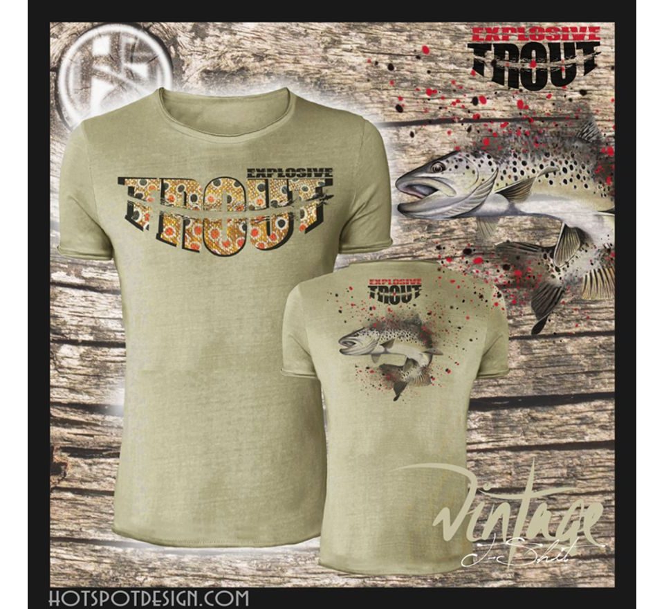 Hotspot Design Tričko Vintage Explosive Trout