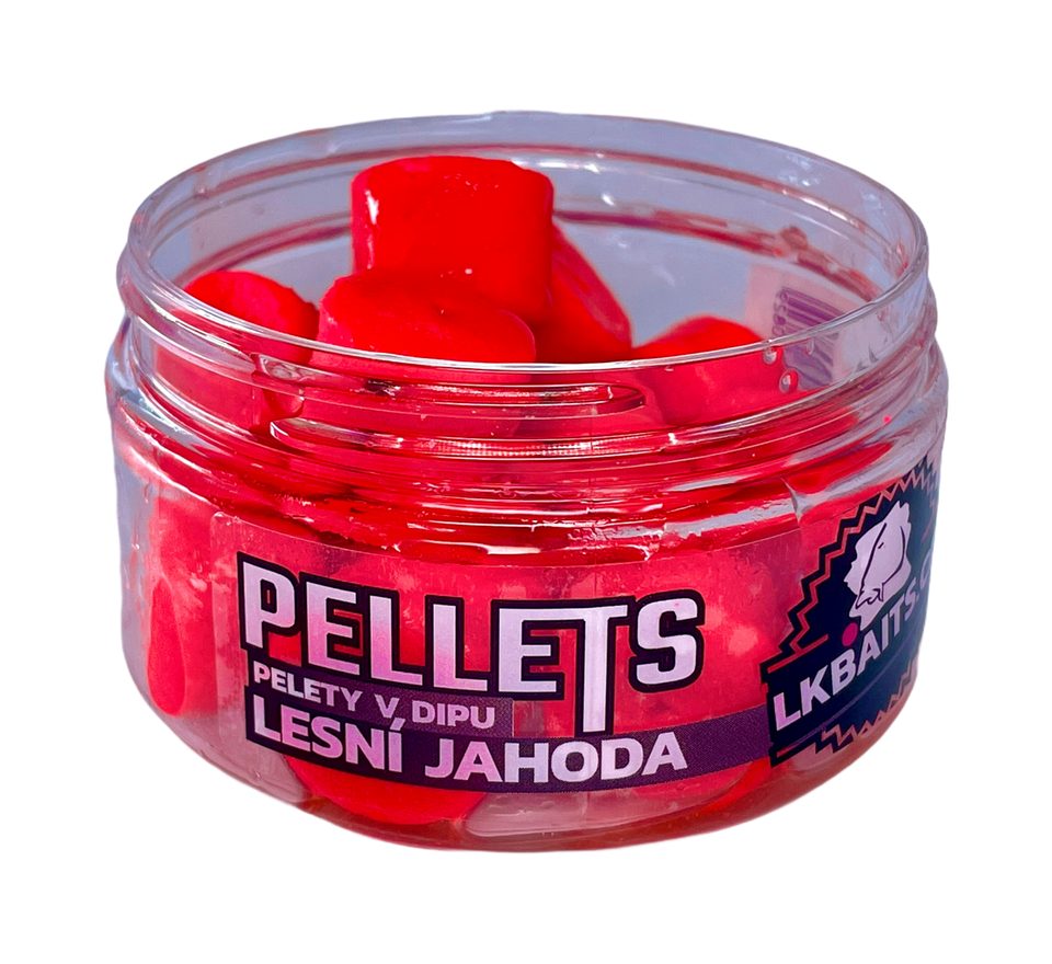 LK Baits Pelety v dipu Lesní Jahoda 60g