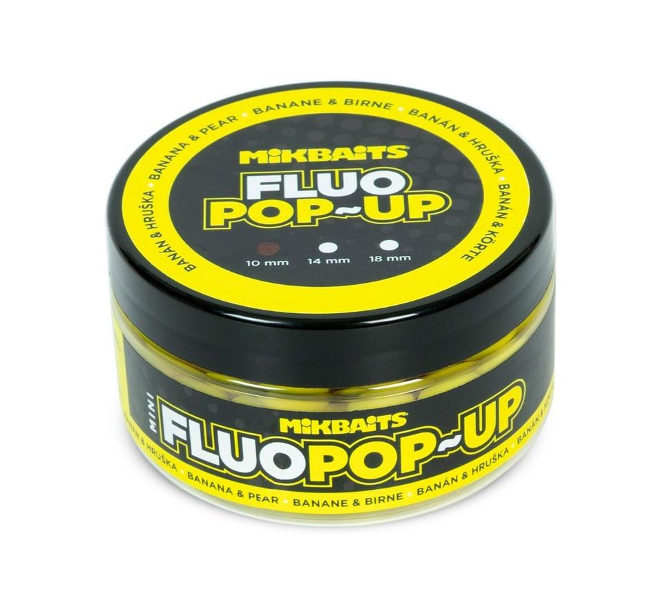 Mikbaits Plovoucí fluo boilie 14mm 150ml