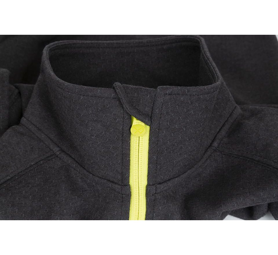 Matrix Mikina Minimal Black Marl 1/4 ZIP Sweater