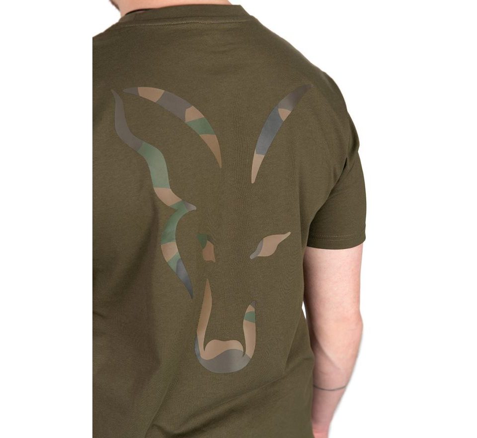 Fox Triko Khaki Head Logo T-Shirt