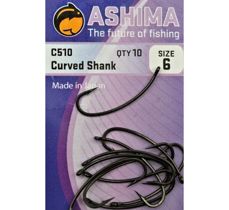 Ashima Háčky C510 Curved Shank 10ks