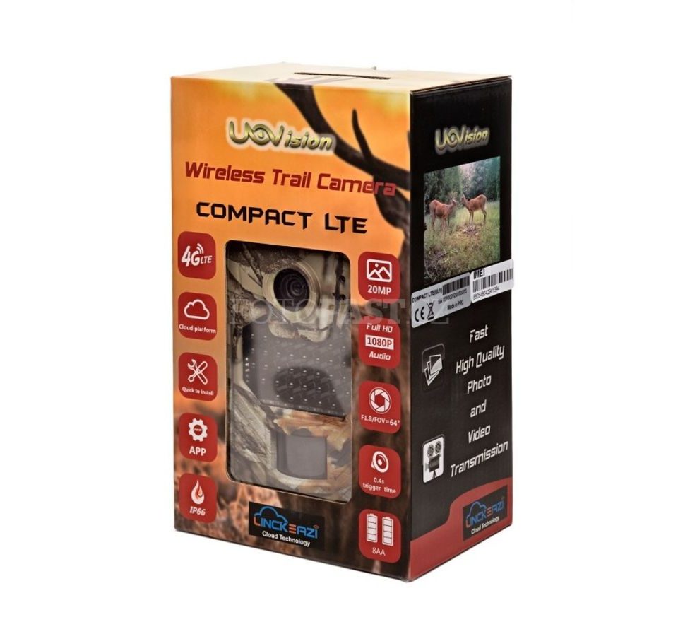 UOVision Fotopast UOV Compact LTE + SD karta 16 GB a sada baterií Zdarma!