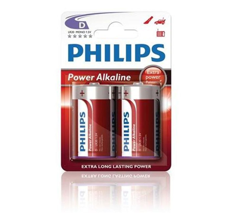 Philips Baterie PowerLife D LR20P2B/10 2ks (buřty)