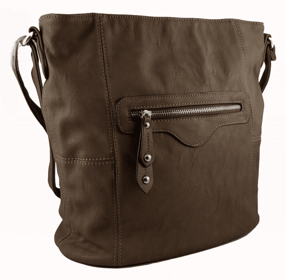 Dámská kabelka crossbody D1001 přírodní hnědá