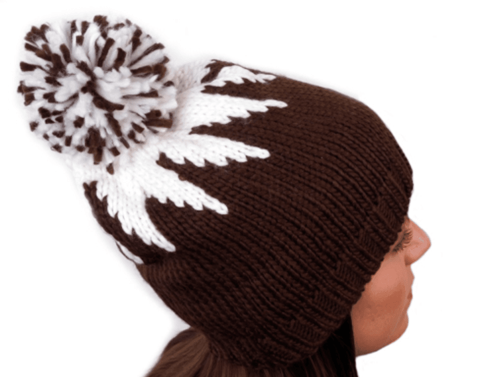 Pletená čepice s bambulí (1 ks)