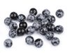 Minerálové korálky Obsidián vločkový Ø8 mm balení 40 kusů