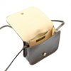 Kožená malá dámská crossbody kabelka tmavě hnědá