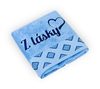 Froté ručník kolekce Diamant s výšivkou Z lásky Modrá D/425