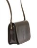 Kožená malá dámská crossbody kabelka tmavě hnědá
