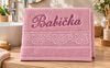 Froté ručník orchidea s výšivkou BABIČKA Růžová 76/013