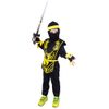 Kostým pro děti NINJA černo-žlutý, vel. S