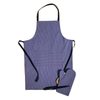 Grilovací set zástěra a chňapka denim