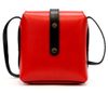 Kožená moderní malá dámská crossbody kabelka černá / červená