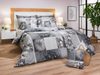 Bavlněné povlečení Pampelišky 3D šedé 140x200, 70x90 cm