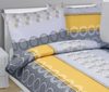 Povlečení krepové Šedá,Žlutá 80/417