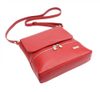 Kožená dámská crossbody kabelka krémová