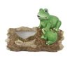 Dekorace pařez s žabáky k osázení X8056