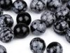 Minerálové korálky Obsidián vločkový Ø8 mm balení 40 kusů