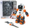 RC robot na vysílačku (chodí, tančí, nahrává; světlo, zvuk, baterie)