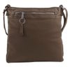 TESSRA Velká jílově hnědá crossbody dámská kabelka D5580