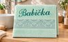 Froté ručník orchidea s výšivkou BABIČKA Zelená 76/051
