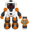 RC robot na vysílačku (chodí, tančí, nahrává; světlo, zvuk, baterie)