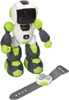RC robot na vysílačku (chodí, tančí, nahrává; světlo, zvuk, baterie)