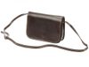 Kožená malá dámská crossbody kabelka tmavě hnědá