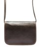 Kožená malá dámská crossbody kabelka tmavě hnědá