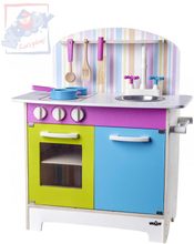 Kuchyňka dětská Julia proužkovaná set s doplňky