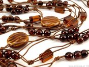 Náhrdelník víceřadý PAOLÍNA ze skleněných korálků (1 ks)