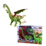 Dinosaurus chodí a klade vejce se zvukem