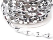 Korálky broušené plast 3x8 mm na šňůře 1,4-1,8 m