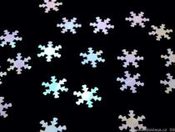 Vánoční lesklé konfety Ø15mm 10g vločky (4 sáček)