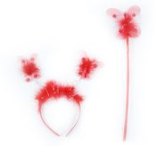 Sada čelenka a žezlo motýl, 3 barvy