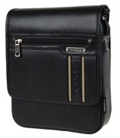 Elegantní menší černá pánská crossbody taška C5996