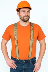 Pánské šle řemeslnické ZEDNÍK hnědý široké 5cm Y 120 cm