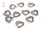 Přívěsek SRDCE s broušenými kamínky