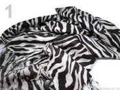 Šála PASHMINA 70x180cm zvířecí vzory (1 ks)