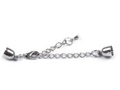 Karabinka s prodlužovacím řetízkem a koncovkami Ø6 mm