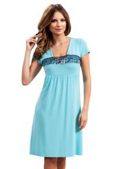 Dámská noční košile krátký rukáv 63/2-118 krajka