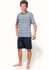 Chlapecké pyžamo se vzorem pruhu a kraťasy