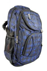 Batoh do města / do školy L621 károvaný modro-černý